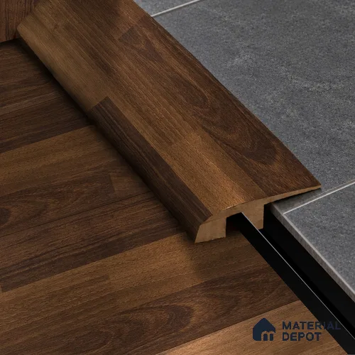 MDF Reducer R Profile Aristo PM 00362 L | 8 ft x 25 mm x 12 mm | Compatible for Laminate Wood Floor LF 00245 | Smooth Slope Between High & Low Floors