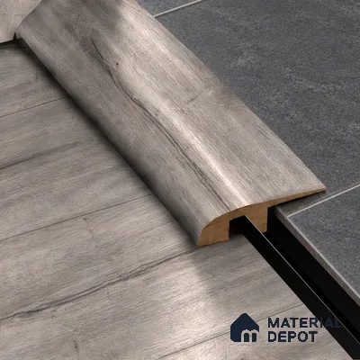 MDF Reducer R Profile Aristo Premium PM 00369 K | 8 ft x 23 mm x 12 mm | Compatible for Laminate Wood Floor LF 00246 | Smooth Slope Between High & Low Floors