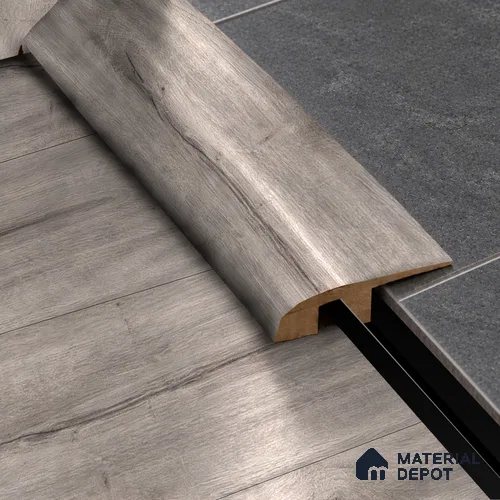 MDF Reducer R Profile Aristo Premium PM 00369 K | 8 ft x 23 mm x 12 mm | Compatible for Laminate Wood Floor LF 00246 | Smooth Slope Between High & Low Floors