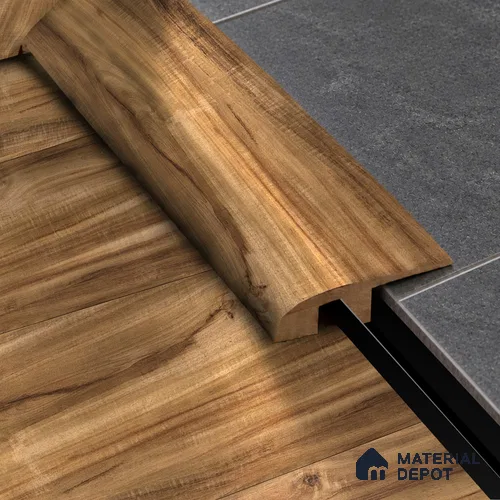 MDF Reducer R Profile Aristo PM 00361 I | 8 ft x 16 mm x 12 mm | Compatible for Laminate Wood Floor LF 00249 | Smooth Slope Between High & Low Floors