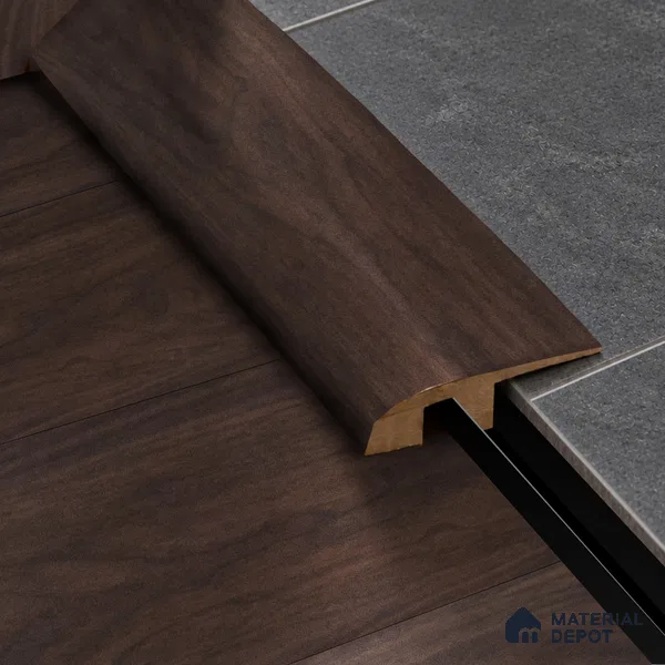 MDF Reducer R Profile Aristo Premium PM 00365 H | 8 ft x 12 mm x 12 mm | Compatible for Laminate Wood Floor LF 00250 | Smooth Slope Between High & Low Floors