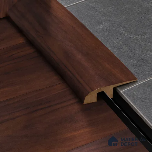MDF Reducer R Profile Aristo Premium PM 00355 H | 8 ft x 12 mm x 12 mm | Compatible for Laminate Wood Floor LF 00254 | Smooth Slope Between High & Low Floors