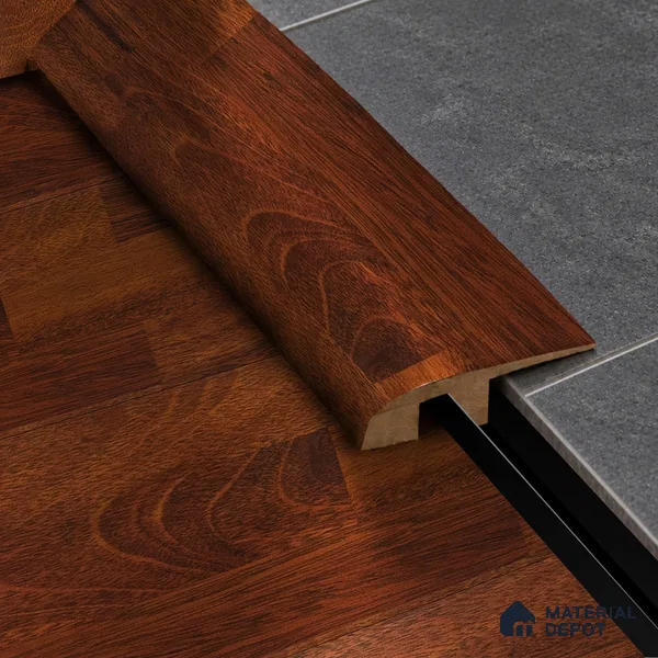 MDF Reducer R Profile Aristo PM 00358 L | 8 ft x 25 mm x 12 mm | Compatible for Laminate Wood Floor LF 00255 | Smooth Slope Between High & Low Floors