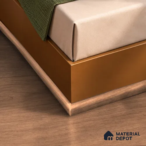 MDF Corner Beading Profile Aristo Premium PM 00368 B | 8 ft x 18 mm x 12 mm | Compatible for Laminate Wood Floor LF 00256 | Neat Finish For Floor & Wall Corners