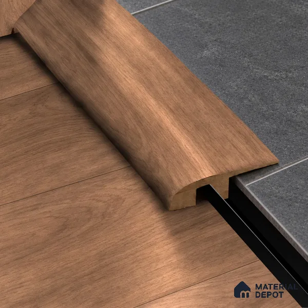 MDF Reducer R Profile Aristo Premium PM 00368 H | 8 ft x 12 mm x 12 mm | Compatible for Laminate Wood Floor LF 00256 | Smooth Slope Between High & Low Floors