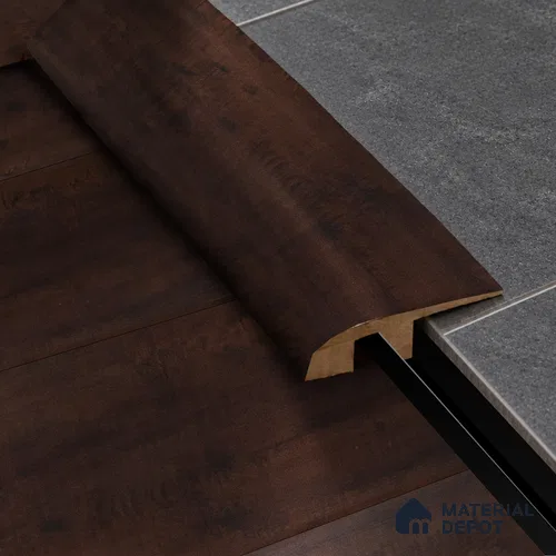 MDF Reducer R Profile Aristo PM 00357 K | 8 ft x 23 mm x 12 mm | Compatible for Laminate Wood Floor LF 00257 | Smooth Slope Between High & Low Floors