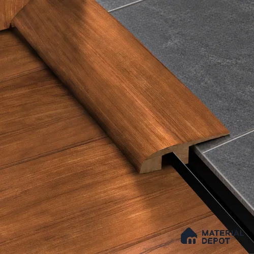 MDF Reducer R Profile Heirloom PM 00352 I | 8 ft x 16 mm x 12 mm | Compatible for Laminate Wood Floor LF 00266 | Smooth Slope Between High & Low Floors