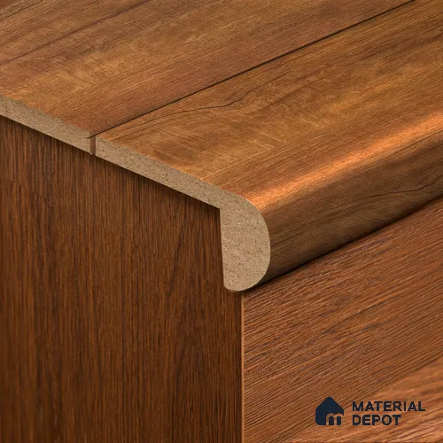 MDF L Nosing Profile Heirloom PM 00348 X | 8 ft x 25 x 45 x 12 mm | Compatible for Laminate Wood Floor LF 00268 | Protective Edge Finish For Stairs & Steps