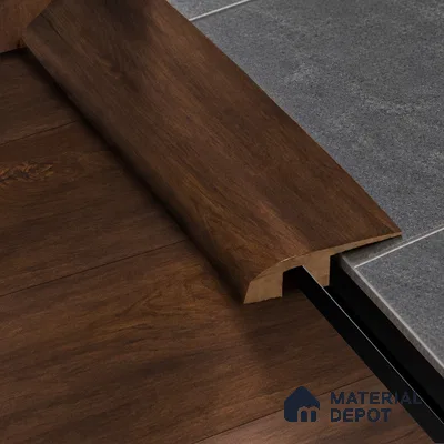 MDF Reducer R Profile Heirloom PM 00349 K | 8 ft x 23 mm x 12 mm | Compatible for Laminate Wood Floor LF 00271 | Smooth Slope Between High & Low Floors
