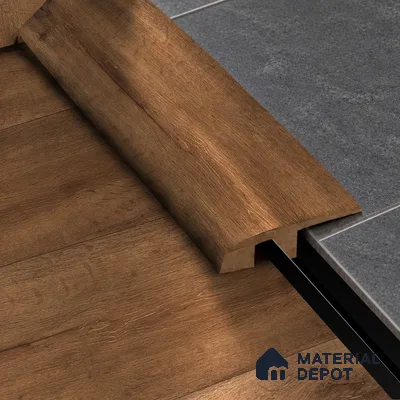 MDF Reducer R Profile Aqua Lock PM 00400 L | 8 ft x 25 mm x 12 mm | Compatible for Laminate Wood Floor LF 00283 | Smooth Slope Between High & Low Floors