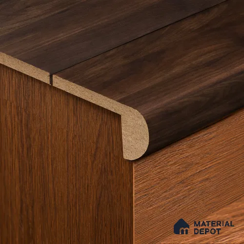 MDF L Nosing Profile Aqua Lock PM 00402 X | 8 ft x 25 x 45 x 12 mm | Compatible for Laminate Wood Floor LF 00285 | Protective Edge Finish For Stairs & Steps