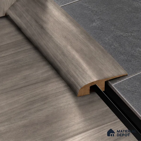 MDF Reducer R Profile Aqua Lock PM 00404 K | 8 ft x 23 mm x 12 mm | Compatible for Laminate Wood Floor LF 00287 | Smooth Slope Between High & Low Floors