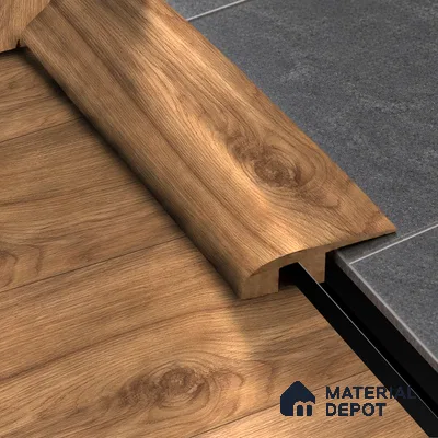 MDF Reducer R Profile Aqua Lock PM 00405 L | 8 ft x 25 mm x 12 mm | Compatible for Laminate Wood Floor LF 00288 | Smooth Slope Between High & Low Floors