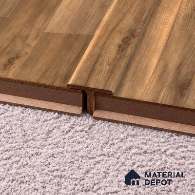 MDF T Profile Aqua Lock PM 00405 M | 8 ft x 12 mm x 12 mm | Compatible for Laminate Wood Floor LF 00288 | Seamless Joint Between Two Rooms’ Flooring