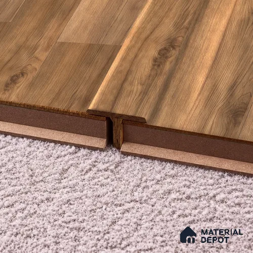 MDF T Profile Aqua Lock PM 00405 O | 8 ft x 18 mm x 12 mm | Compatible for Laminate Wood Floor LF 00288 | Seamless Joint Between Two Rooms’ Flooring