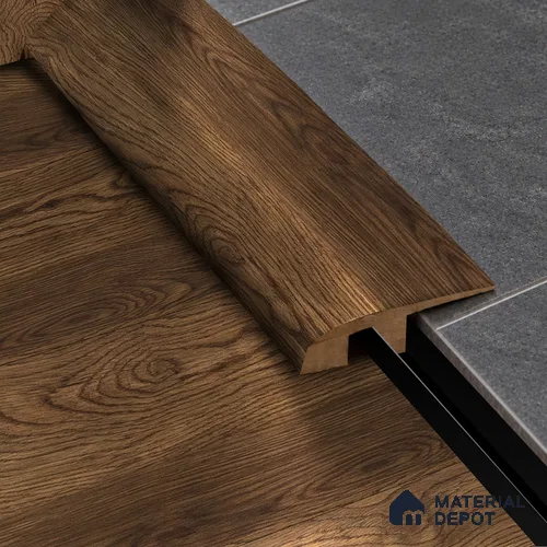 MDF Reducer R Profile Aqua Lock PM 00406 K | 8 ft x 23 mm x 12 mm | Compatible for Laminate Wood Floor LF 00289 | Smooth Slope Between High & Low Floors
