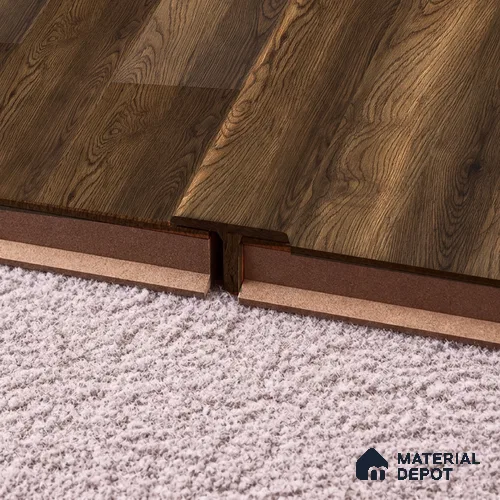 MDF T Profile Aqua Lock PM 00406 N | 8 ft x 16 mm x 12 mm | Compatible for Laminate Wood Floor LF 00289 | Seamless Joint Between Two Rooms’ Flooring