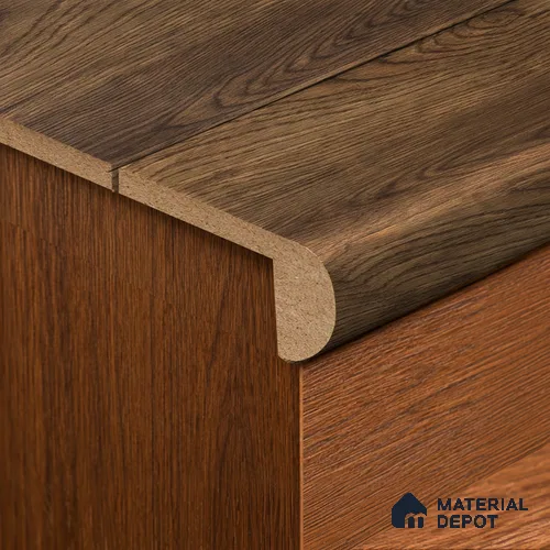 MDF L Nosing Profile Aqua Lock PM 00406 X | 8 ft x 25 x 45 x 12 mm | Compatible for Laminate Wood Floor LF 00289 | Protective Edge Finish For Stairs & Steps