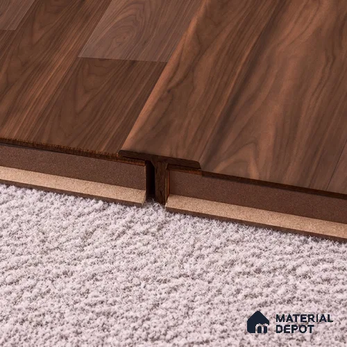 MDF T Profile Aqua Lock PM 00409 M | 8 ft x 12 mm x 12 mm | Compatible for Laminate Wood Floor LF 00292 | Seamless Joint Between Two Rooms’ Flooring