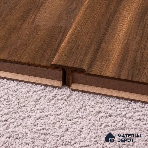 MDF T Profile Herringbone PM 00392 M | 8 ft x 12 mm x 12 mm | Compatible for Laminate Wood Floor LF 00295 | Seamless Joint Between Two Rooms’ Flooring