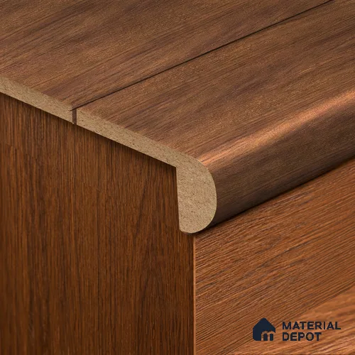 MDF L Nosing Profile Herringbone PM 00392 X | 8 ft x 25 x 45 x 12 mm | Compatible for Laminate Wood Floor LF 00295 | Protective Edge Finish For Stairs & Steps