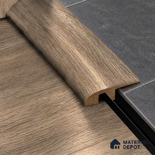 MDF Reducer R Profile Herringbone PM 00394 H | 8 ft x 12 mm x 12 mm | Compatible for Laminate Wood Floor LF 00296 | Smooth Slope Between High & Low Floors