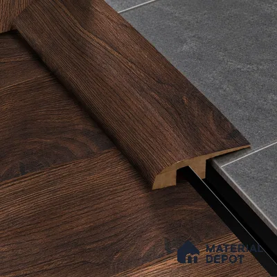 MDF Reducer R Profile Herringbone PM 00396 H | 8 ft x 12 mm x 12 mm | Compatible for Laminate Wood Floor LF 00297 | Smooth Slope Between High & Low Floors