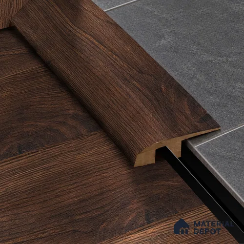 MDF Reducer R Profile Herringbone PM 00396 L | 8 ft x 25 mm x 12 mm | Compatible for Laminate Wood Floor LF 00297 | Smooth Slope Between High & Low Floors