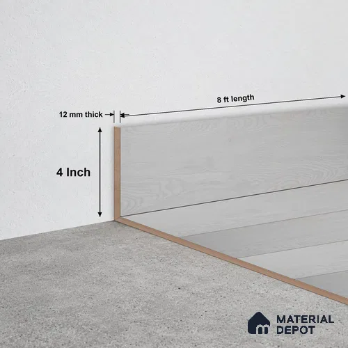 SPC Skirting  TF 00669 K |  8 ft x 4 inch  - 12 mm | Compatible for SPC Floor SP 00077