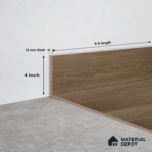 SPC Skirting  TF 00683 K |  8 ft x 4 inch  - 12 mm | Compatible for SPC Floor SP 00079