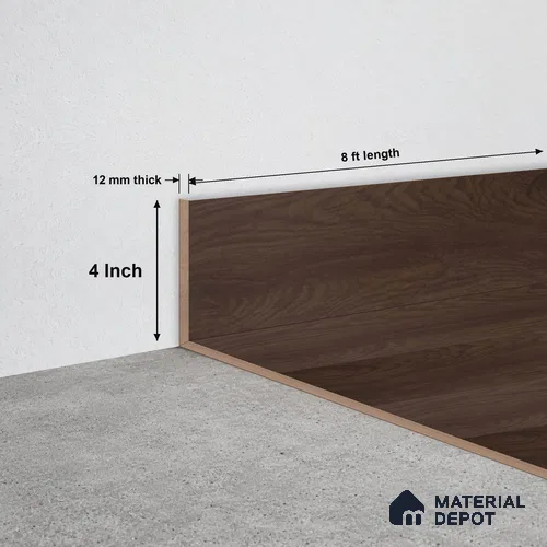 SPC Skirting  TF 00682 K |  8 ft x 4 inch  - 12 mm | Compatible for SPC Floor SP 00081 B
