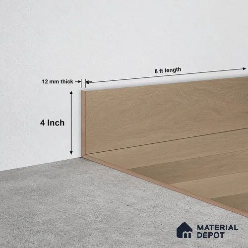 SPC Skirting  TF 00680 K |  8 ft x 4 inch  - 12 mm | Compatible for SPC Floor SP 00083