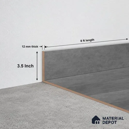 SPC Skirting TF 00676 J | 8 ft x 3.5 inch - 12 mm | Compatible for SPC Floor SP 00087