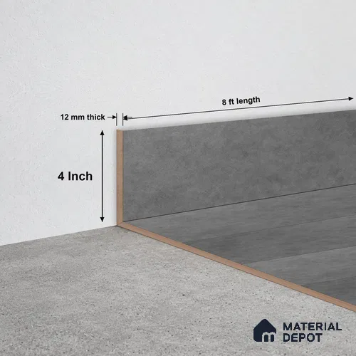 SPC Skirting  TF 00676 K |  8 ft x 4 inch  - 12 mm | Compatible for SPC Floor SP 00087