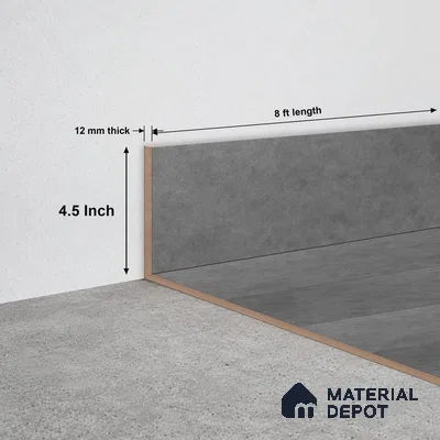 SPC Skirting  TF 00676 L |  8 ft x 4.5 inch  - 12 mm | Compatible for SPC Floor SP 00087