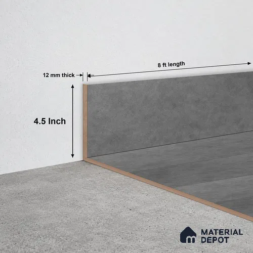 SPC Skirting TF 00676 L | 8 ft x 4.5 inch - 12 mm | Compatible for SPC Floor SP 00087