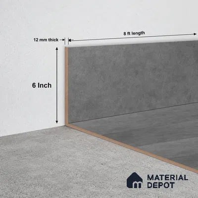SPC Skirting  TF 00676 O |  8 ft x 6 inch  - 12 mm | Compatible for SPC Floor SP 00087