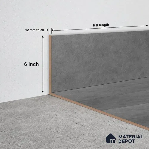 SPC Skirting TF 00676 O | 8 ft x 6 inch - 12 mm | Compatible for SPC Floor SP 00087