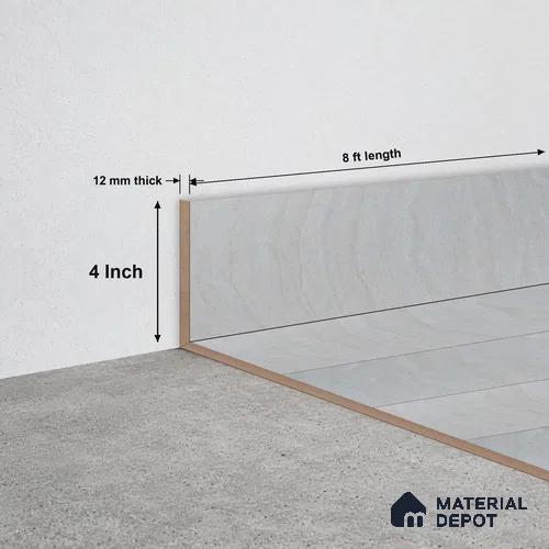 SPC Skirting  TF 00674 K |  8 ft x 4 inch  - 12 mm | Compatible for SPC Floor SP 00089