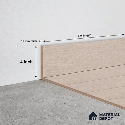 SPC Skirting  TF 00686 K |  8 ft x 4 inch  - 12 mm | Compatible for SPC Floor SP 00126