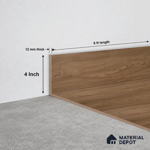 SPC Skirting Stone Core TF 00688 K | 8 ft x 4 inch - 12 mm | Compatible for SPC Floor SP 00065