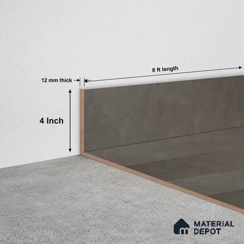 SPC Skirting Stone Core TF 00690 K | 8 ft x 4 inch - 12 mm | Compatible for SPC Floor SP 00067
