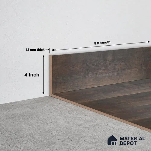 SPC Skirting Stone Core TF 00692 K | 8 ft x 4 inch - 12 mm | Compatible for SPC Floor SP 00069