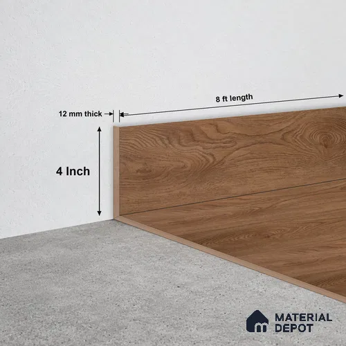 SPC Skirting Stone Core TF 00694 K | 8 ft x 4 inch - 12 mm | Compatible for SPC Floor SP 00071