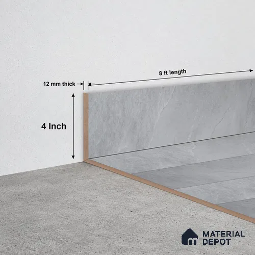 SPC Skirting Stone Core TF 00697 K | 8 ft x 4 inch - 12 mm | Compatible for SPC Floor SP 00074