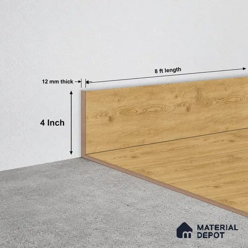 SPC Skirting Stone Core TF 00698 K | 8 ft x 4 inch - 12 mm | Compatible for SPC Floor SP 00123