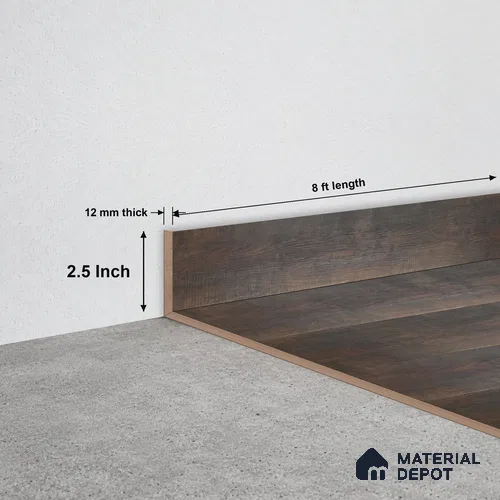 WPC Skirting Stone Core TF 00006 E | 8 ft x 2.5 Inch x 12 mm | Compatible for SPC Floor SP 00069