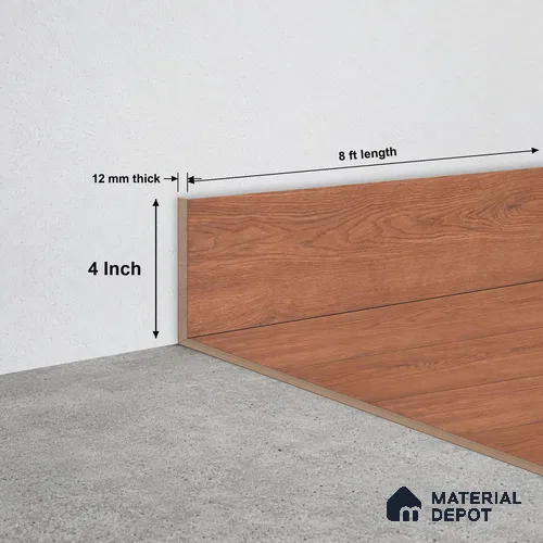 WPC Skirting Stone Core TF 00007 H | 8 ft x 4 Inch x 12 mm | Compatible for SPC Floor SP 00070