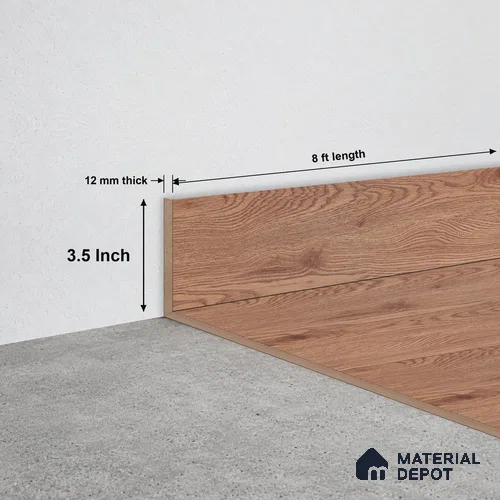 WPC Skirting Stone Core TF 00426 C | 8 ft x 3.5 Inch x 12 mm | Compatible for SPC Floor VF 00128