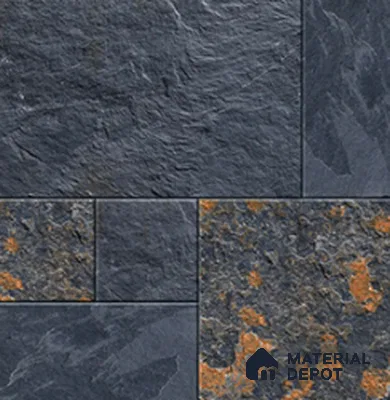 TL 07532 Stonis Black 400x400 mm Matte Finish Vitrified Floor Tile - 12 mm (Sample)